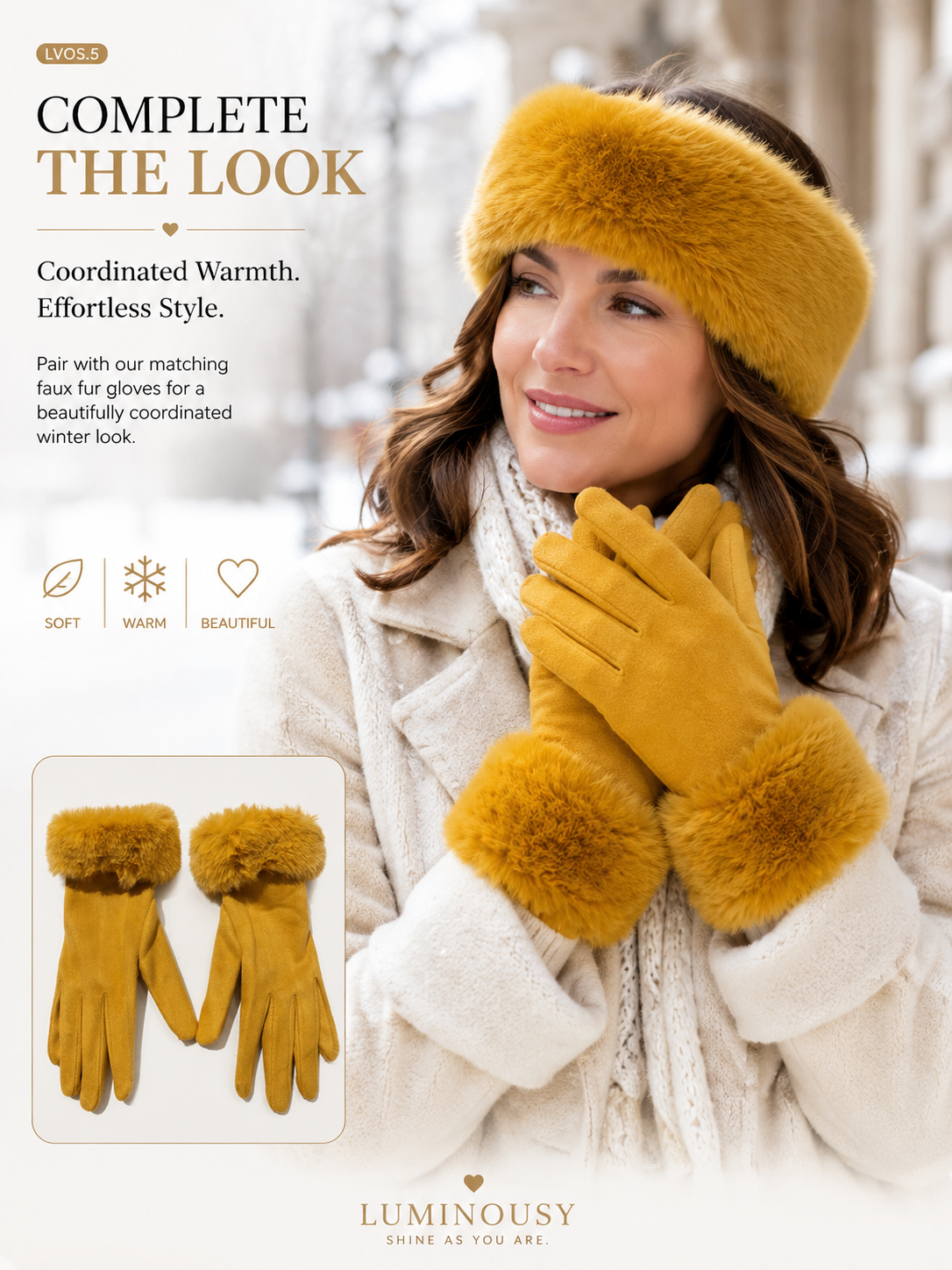 Winter Super Soft Faux Rabbit Fur Light Weight Headband