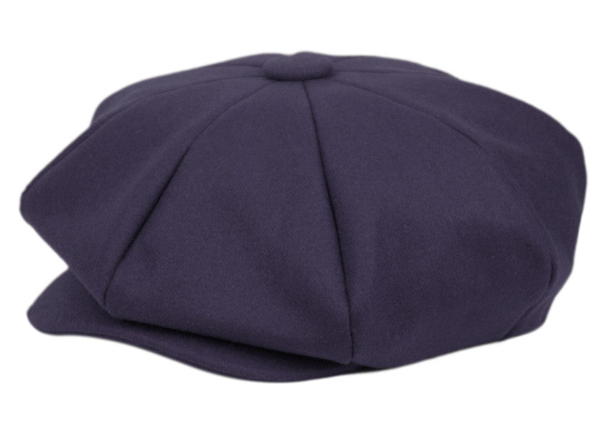 Men's Crown Oversized 1930s Big Apple Cap Snap Front 100% Wool One Size (Not a regular apple hat L1778)