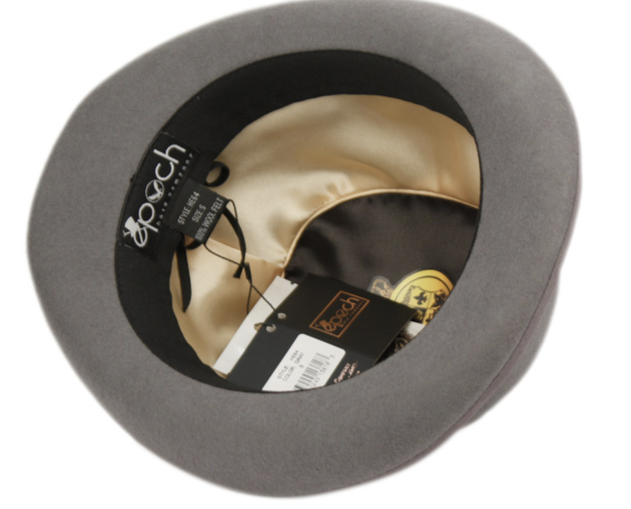 Round Crown Bowler Felt Stiff Fedora Derby Hats With Grosgrain Band L64