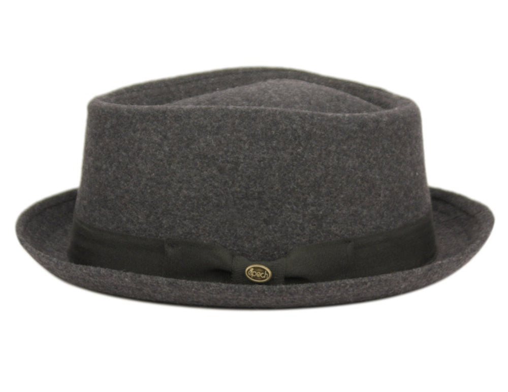 Diamond Shape Men's 100% Wool Felt Fall Winter Spring Brim Fedora with Band L2292