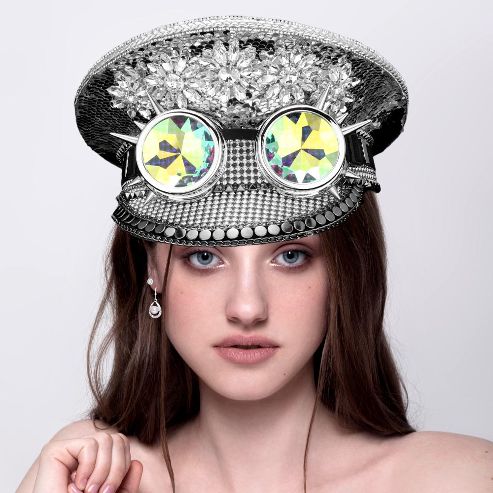 Fisherman Shell Starfish Sequin Sky Goggle Captain Hat