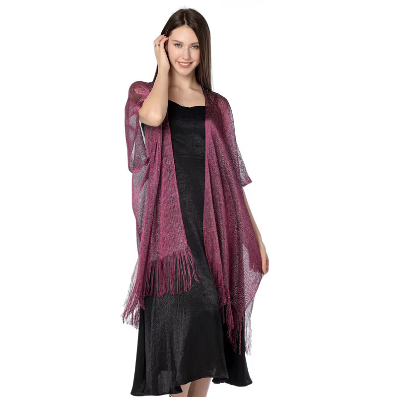 Knitted Cardigan Shawl Cover Up Fishnet Loose Fit