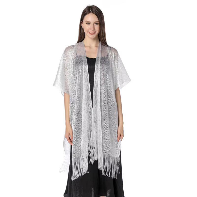 Knitted Cardigan Shawl Cover Up Fishnet Loose Fit