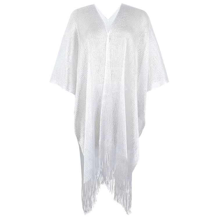 Knitted Cardigan Shawl Cover Up Fishnet Loose Fit
