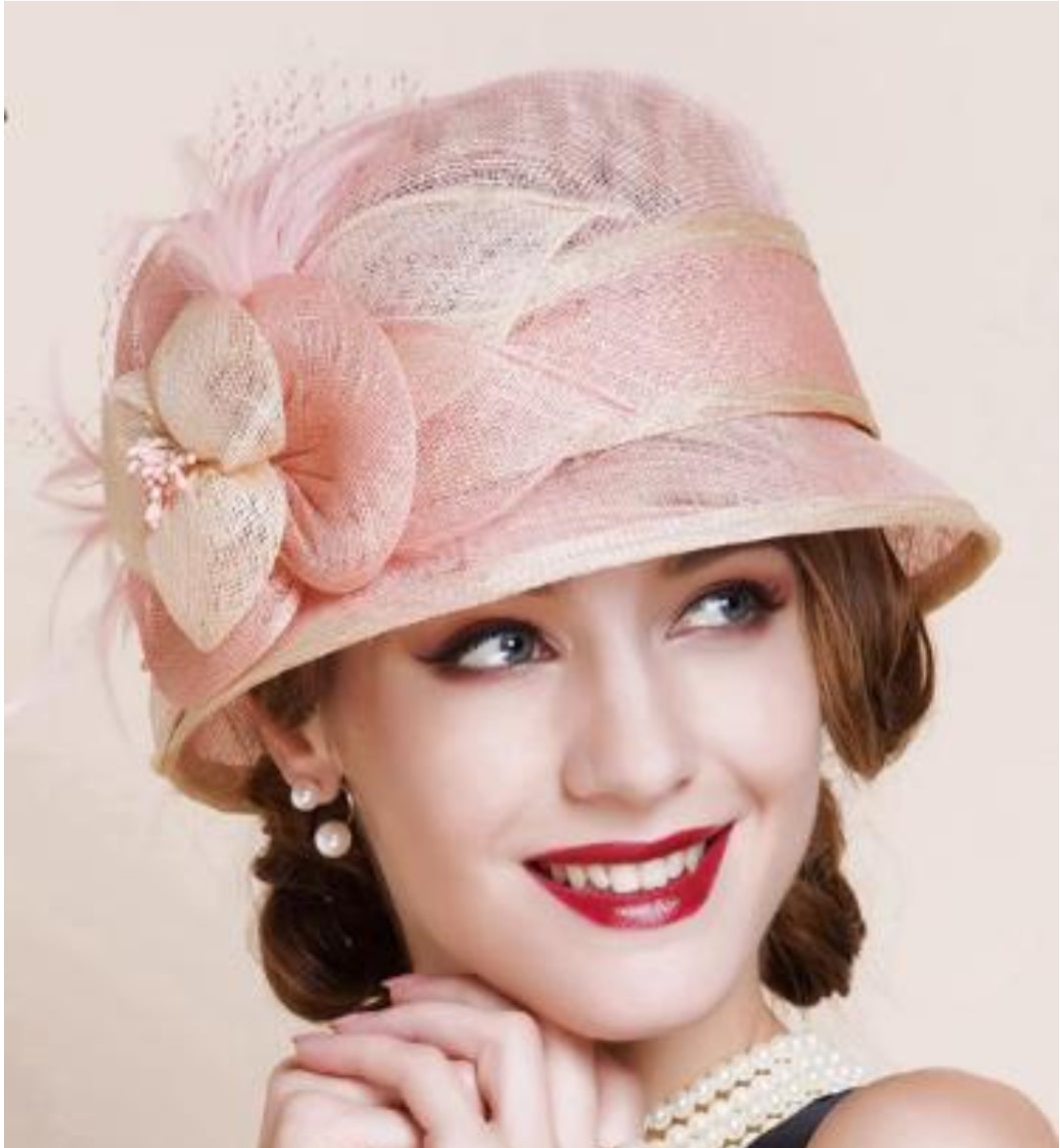 Women's Sinamay Straw Light Weight Church Party Wedding Hat