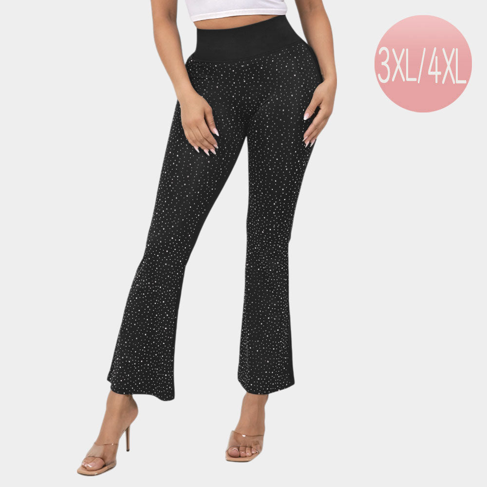 Women's Bling Studded Flare Leggings