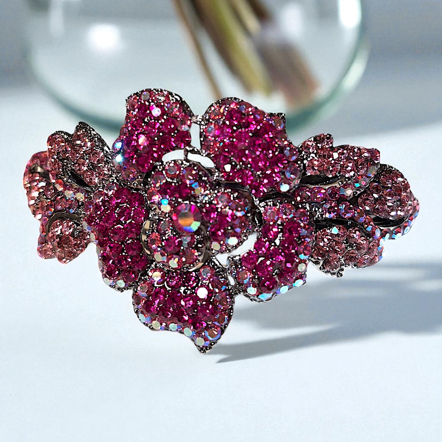 Women's Party Classy Swarovski/Czechoslovakian Crystal Elements Hair Barrette 1202