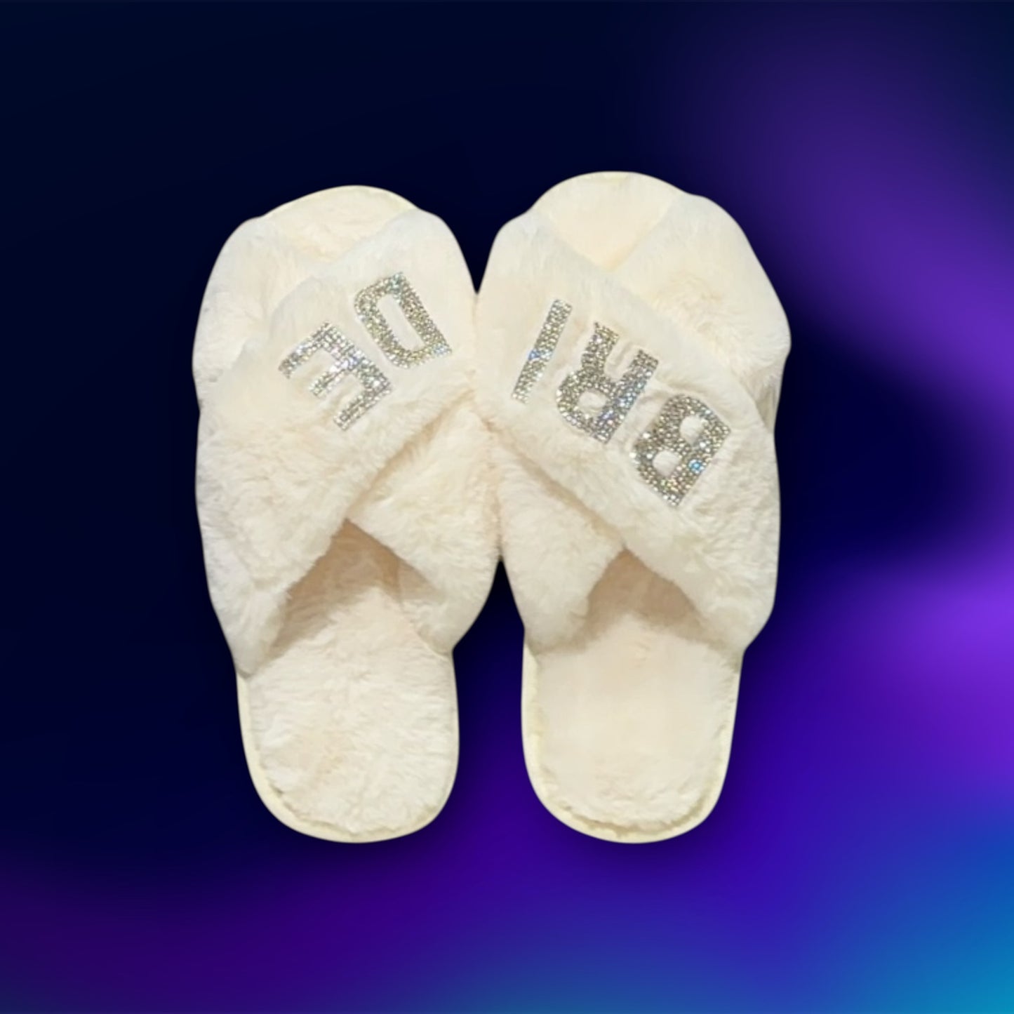 Wedding Fluffy Soft Comfortable Slippers For Bride Bridesmaids Shower