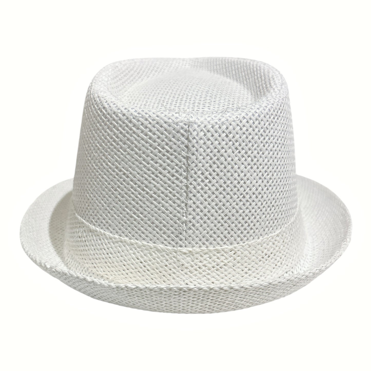Men's Summer Paper Straw Fedora with White Straw Band