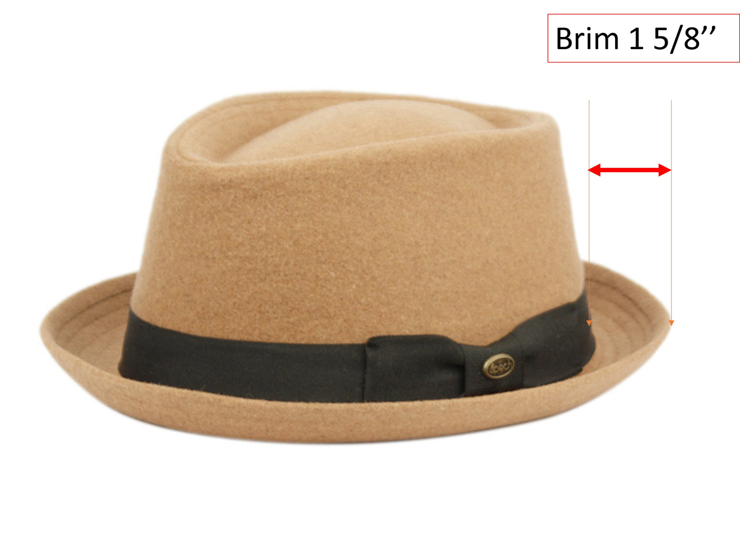 Diamond Shape Men's 100% Wool Felt Fall Winter Spring Brim Fedora with Band L2292