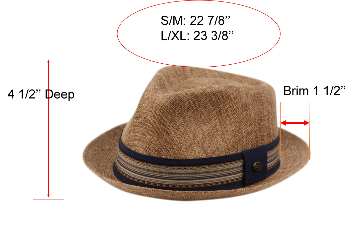 55% Linen 45% Cotton Linen Fedora Men's Spring Summer Small Brim Light Weight with Fabric Band L2805