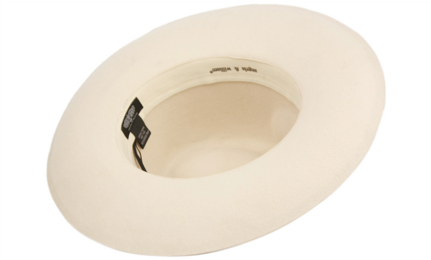 Wide Brim 100% Wool felt Hard Shell Fedora with Fabric Band & Leather String