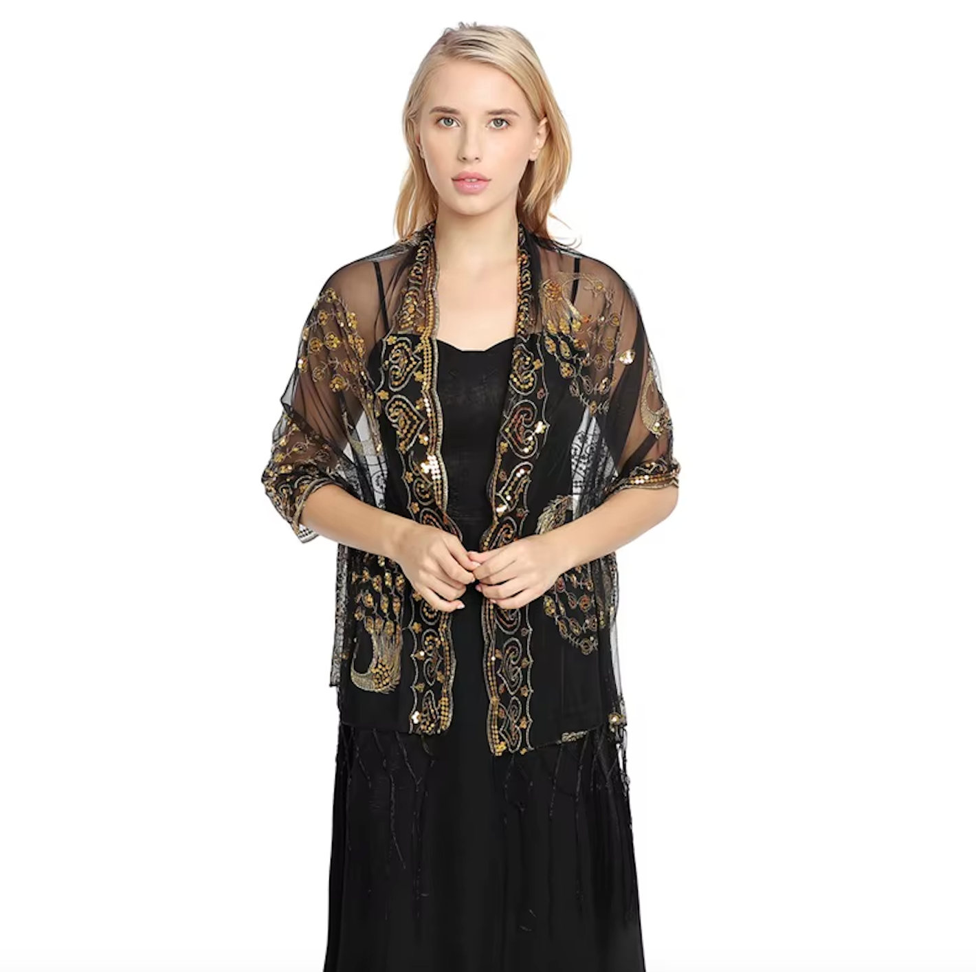 Sequined Evening Dress Shawl Lady's Scarf Wraps