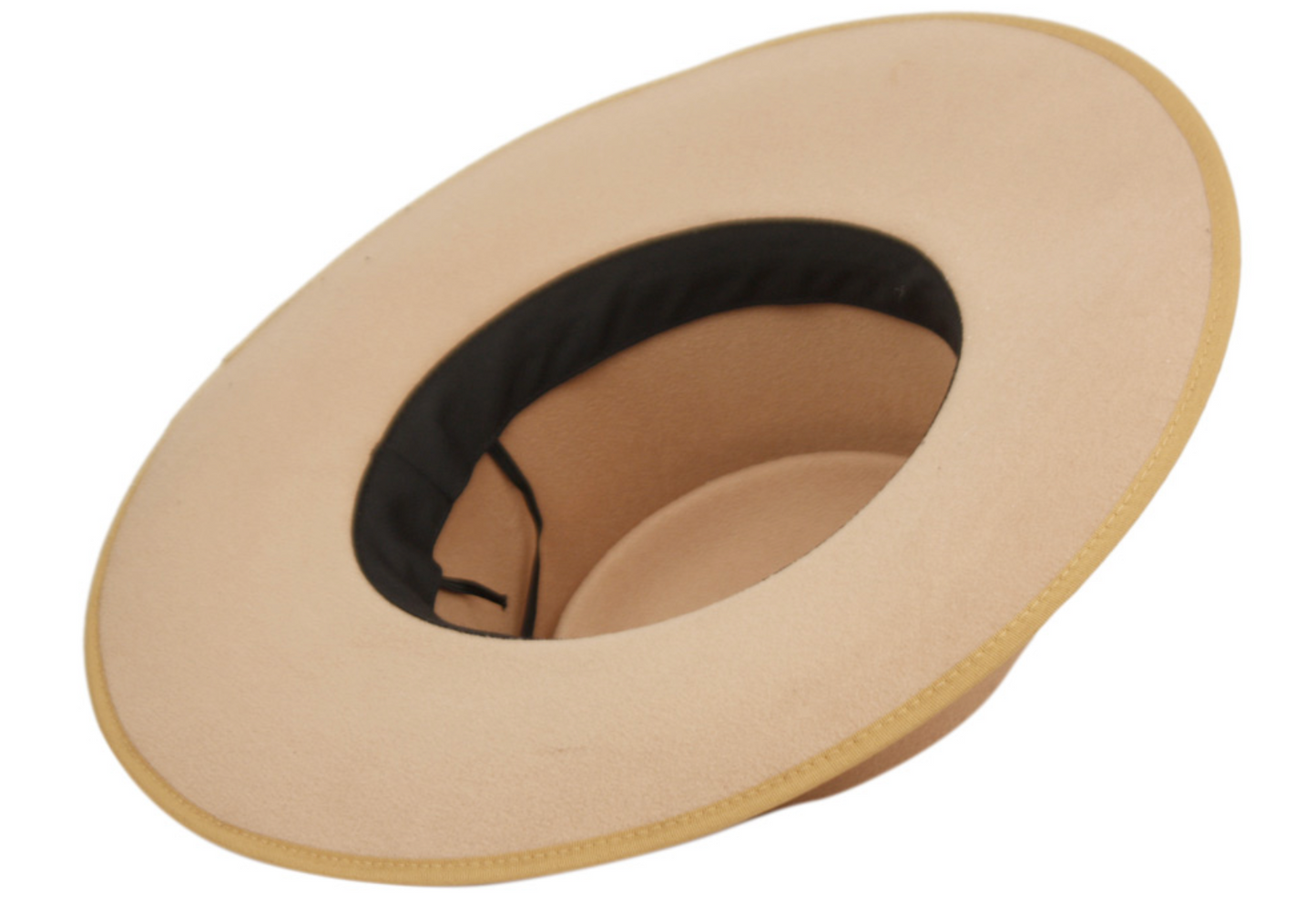 Wide Brim Poly Felt Porkpie Fedora With Grosgrain Ribbon Band 6025