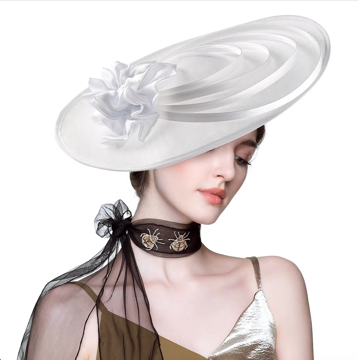 Deluxe Theme Party Flower Fascinator Fashion Church Derby Hats for Women