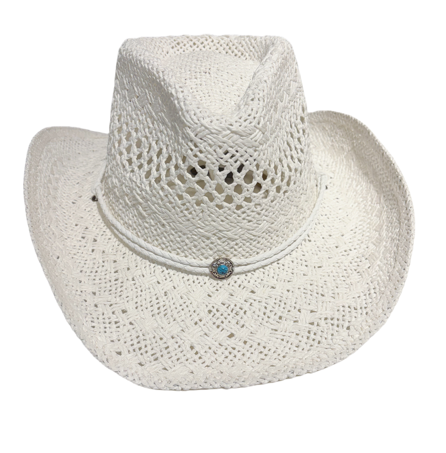 UV 50+ Women's Western Cowboy Cowgirl Paper Straw Braid Light Weight Hat L140
