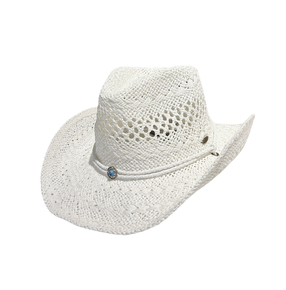 UV 50+ Women's Western Cowboy Cowgirl Paper Straw Braid Light Weight Hat L140