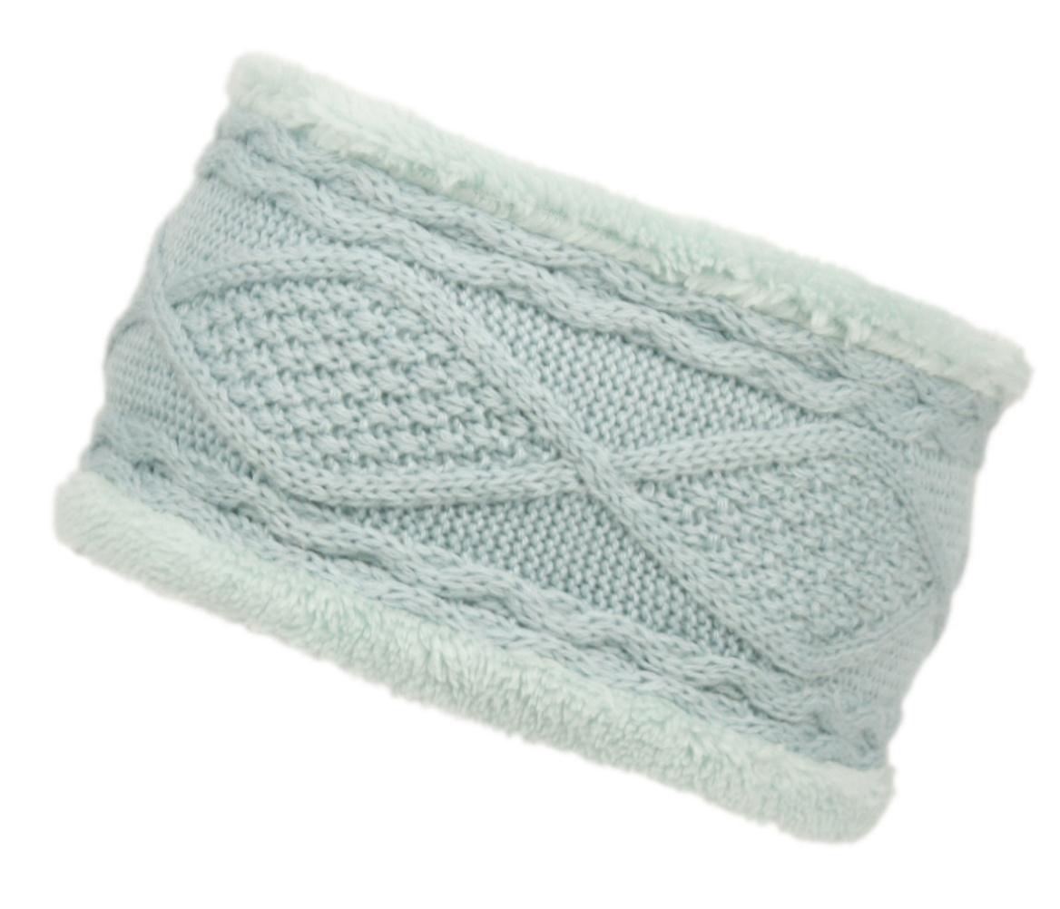 Women's Knit Winter Headband With Sherpa Lining Stretchable 5109