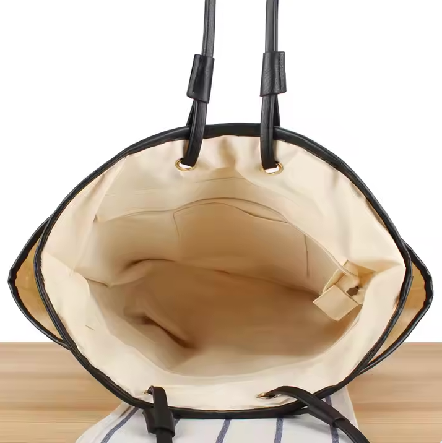 Women's Woven Basket Straw Beach Bag with 3 Pocket