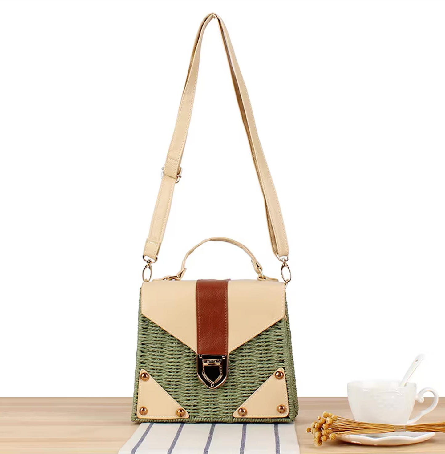 Women's Cotton Rope Handwoven Fashion Shoulder Bag Tote Beach Bag