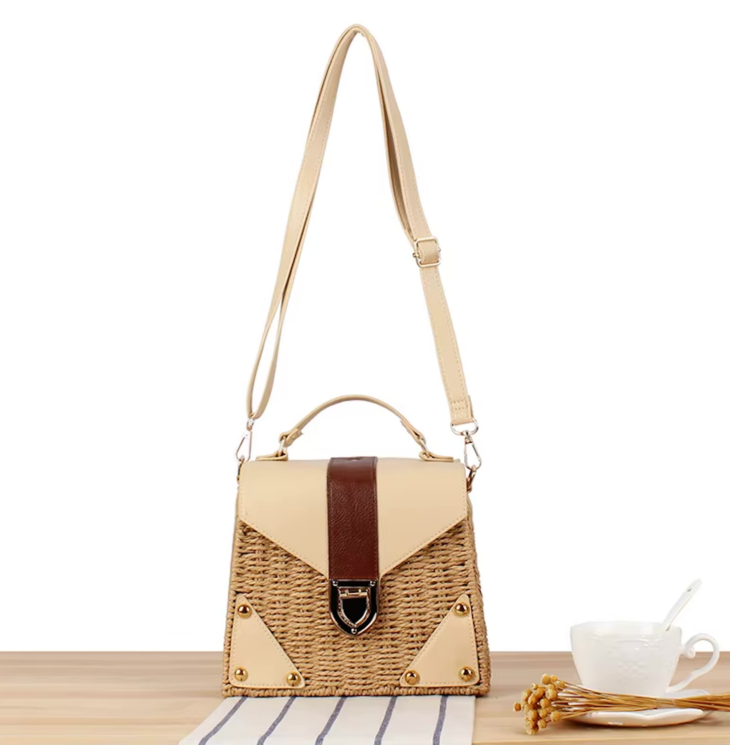 Women's Cotton Rope Handwoven Fashion Shoulder Bag Tote Beach Bag