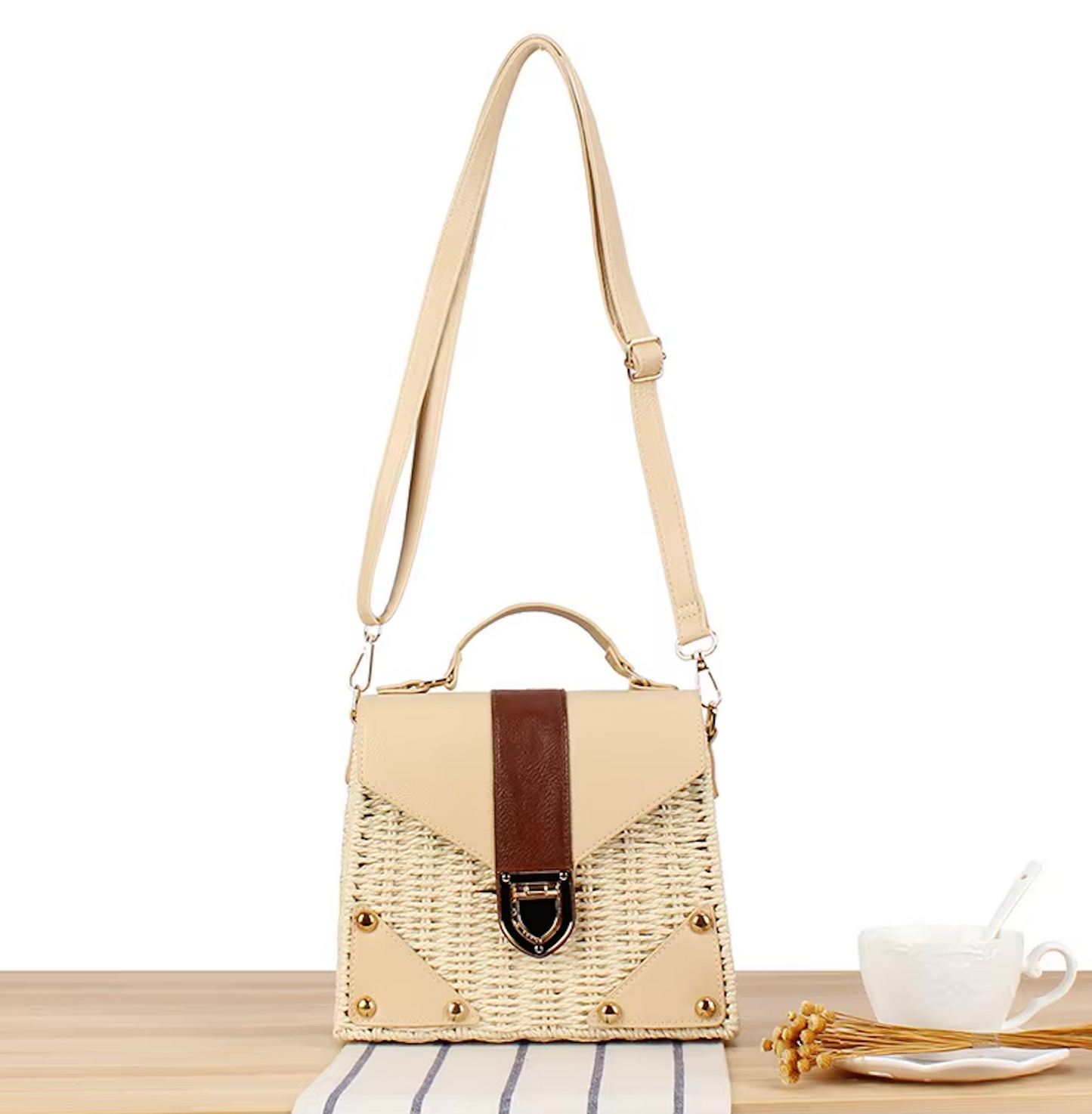 Women's Cotton Rope Handwoven Fashion Shoulder Bag Tote Beach Bag