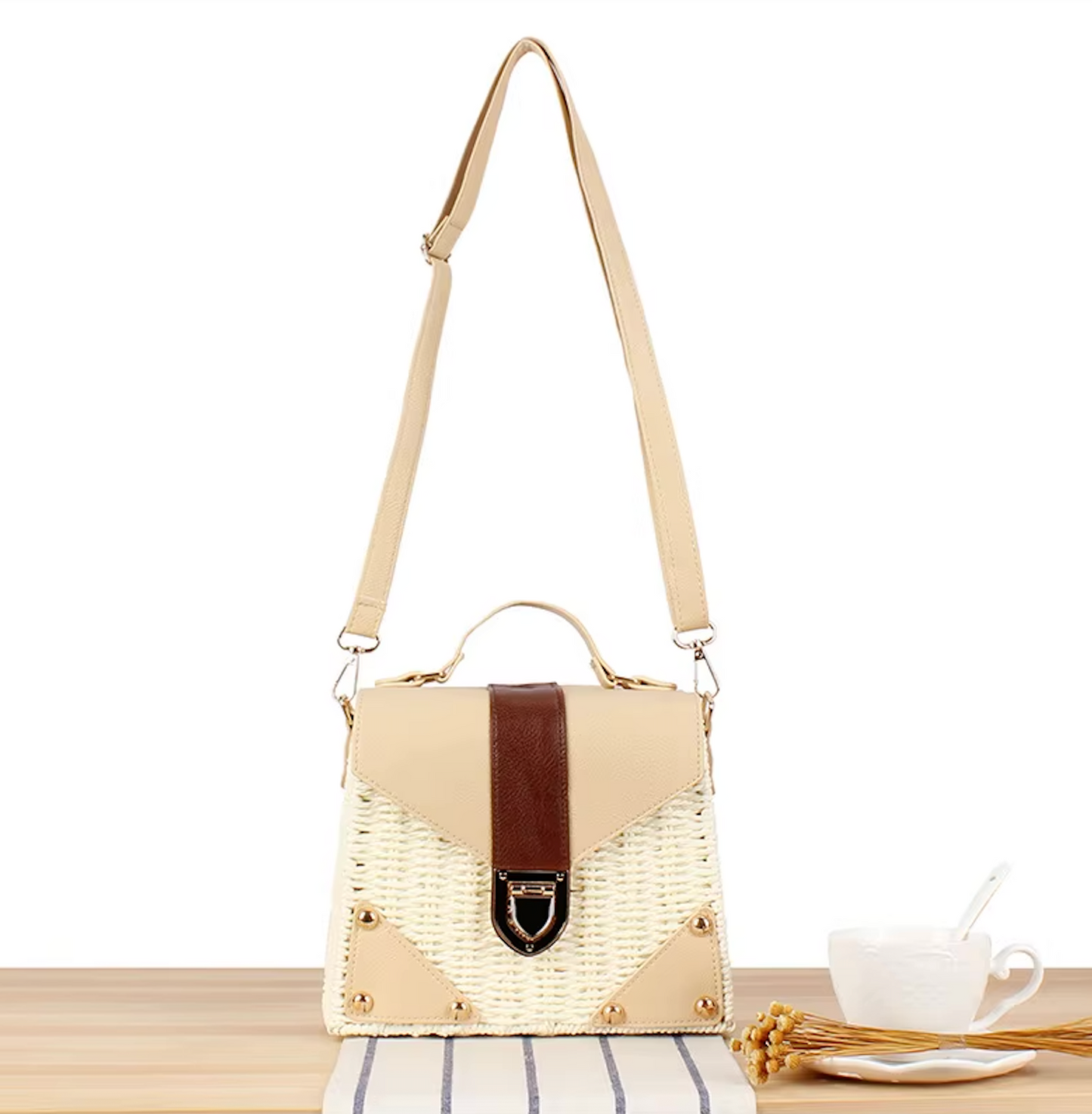Women's Cotton Rope Handwoven Fashion Shoulder Bag Tote Beach Bag
