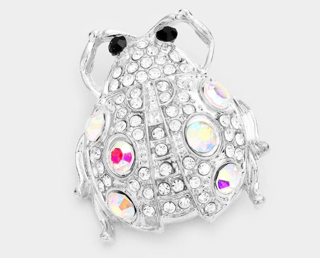 Women's Small Ladybug Rhinestone Brooch
