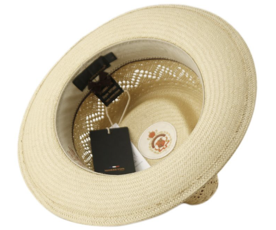 Morreton Summer Woven Straw Fedora With Grosgrain Band 7080