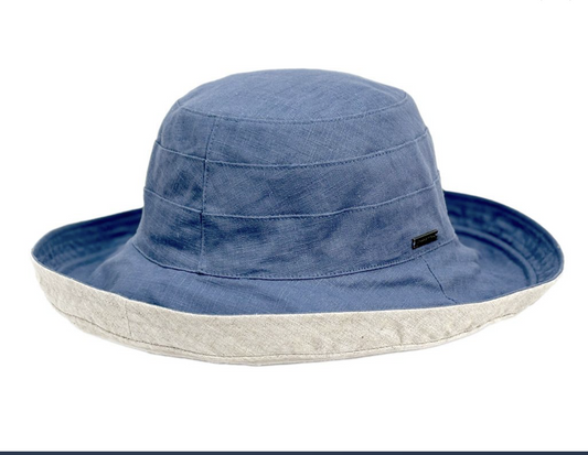 50 UPF-UV Sun Protection 100% Cotton Reversible Two Tone Sun Cloche Bucket Hats 7139