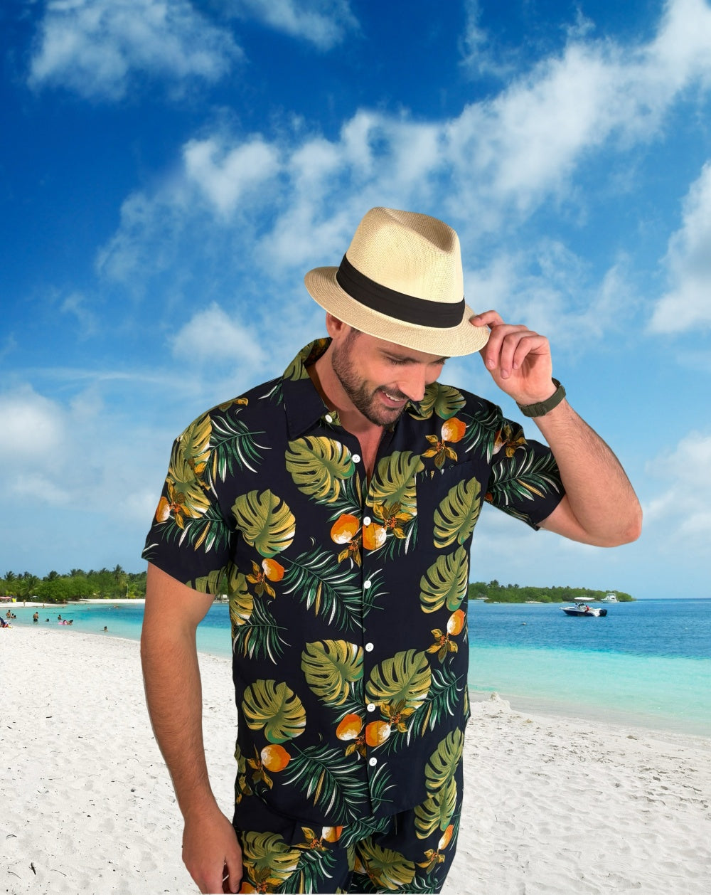 Unisex Panama Paper straw Small Brim hats 2688