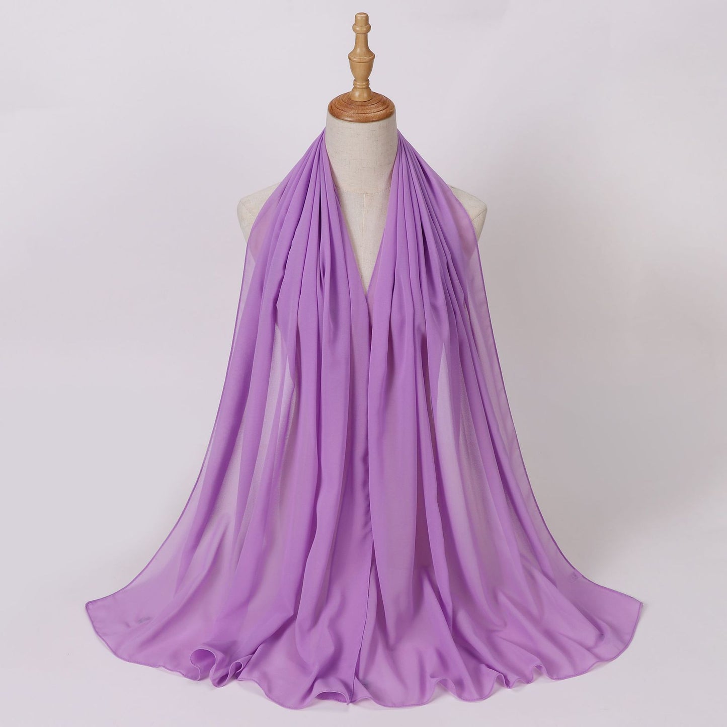 Women's Light Weigh Solid Color Chiffon Scarf Shawl