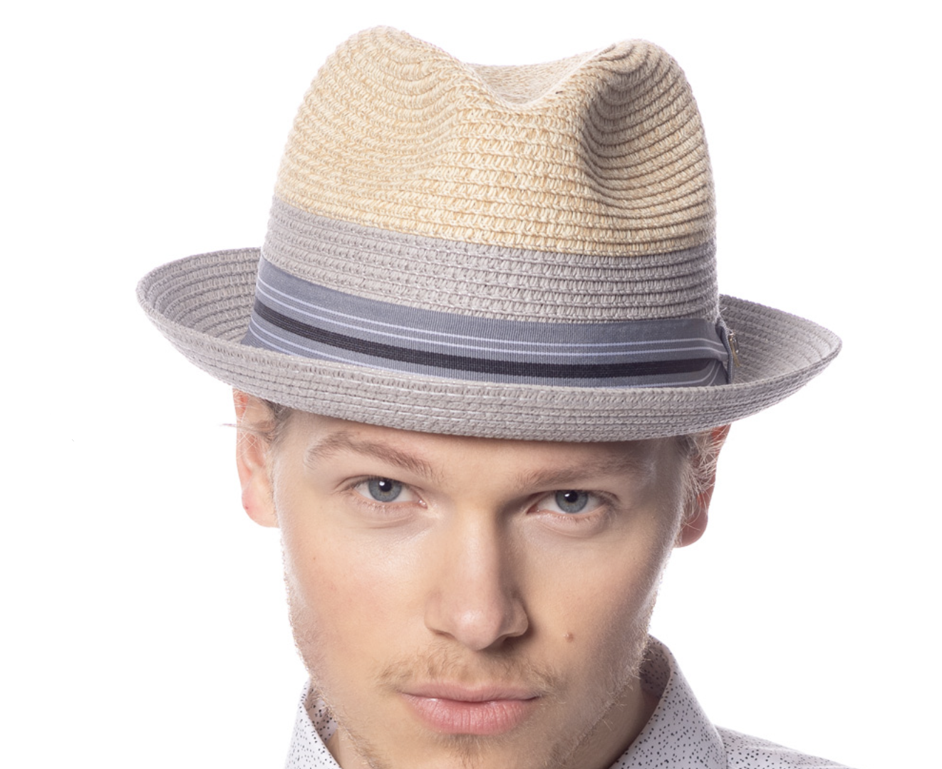Richman Brothers Two Tone Polybraid Fedora Hat 4007