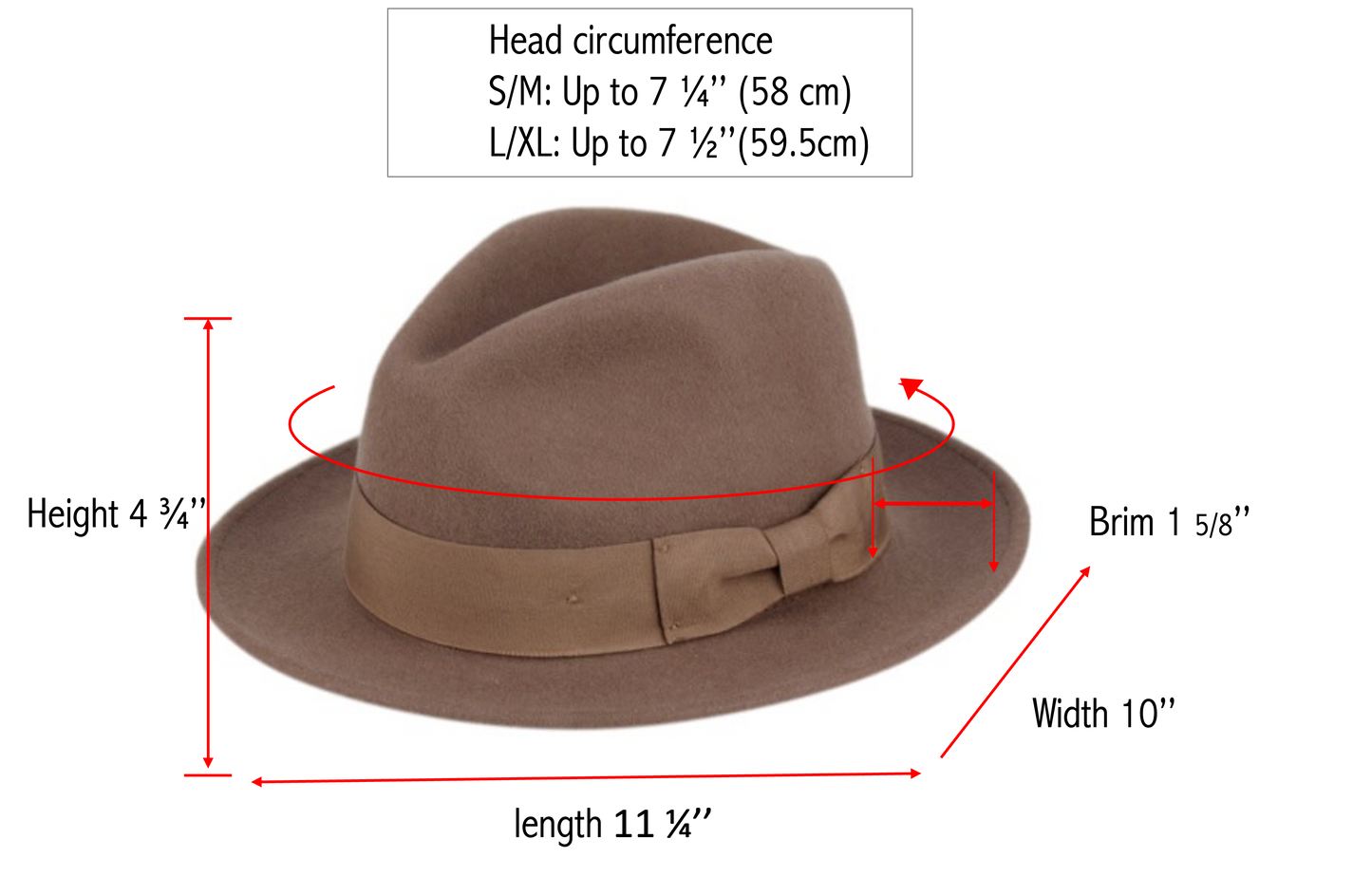 Milano Wool felt Classice fedora hats with grosgrain band