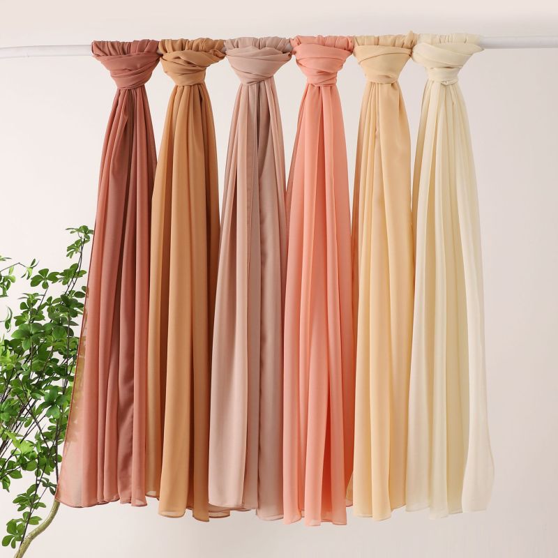 Women's Light Weigh Solid Color Chiffon Scarf Shawl
