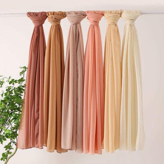 Women's Light Weigh Solid Color Chiffon Scarf Shawl