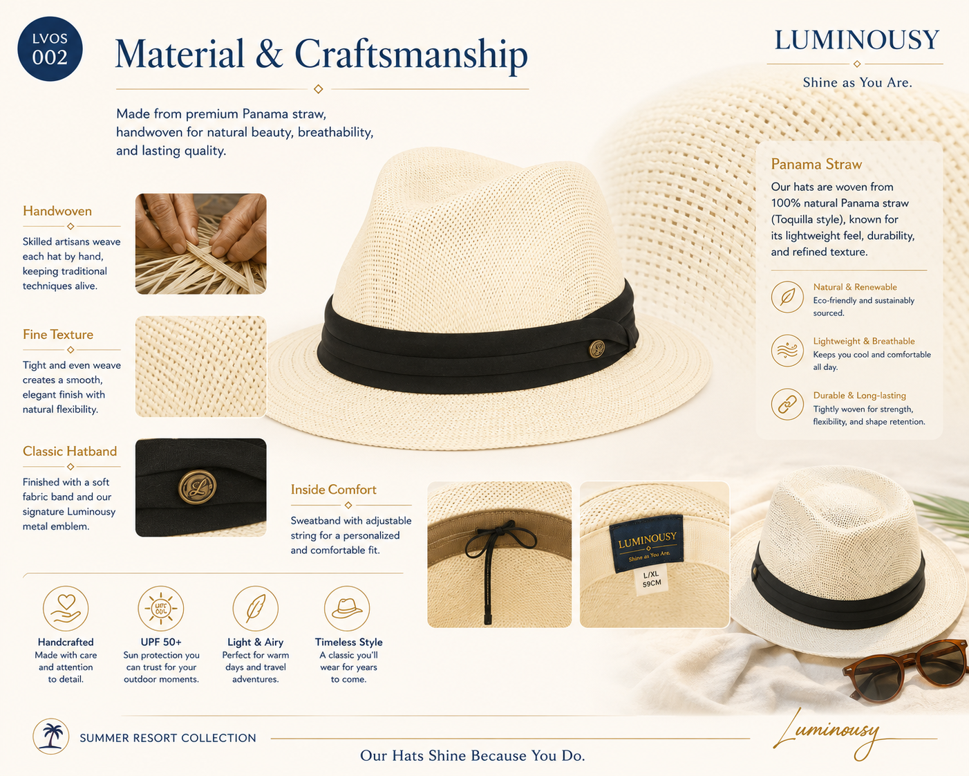 Unisex Panama Paper straw Small Brim hats L2688
