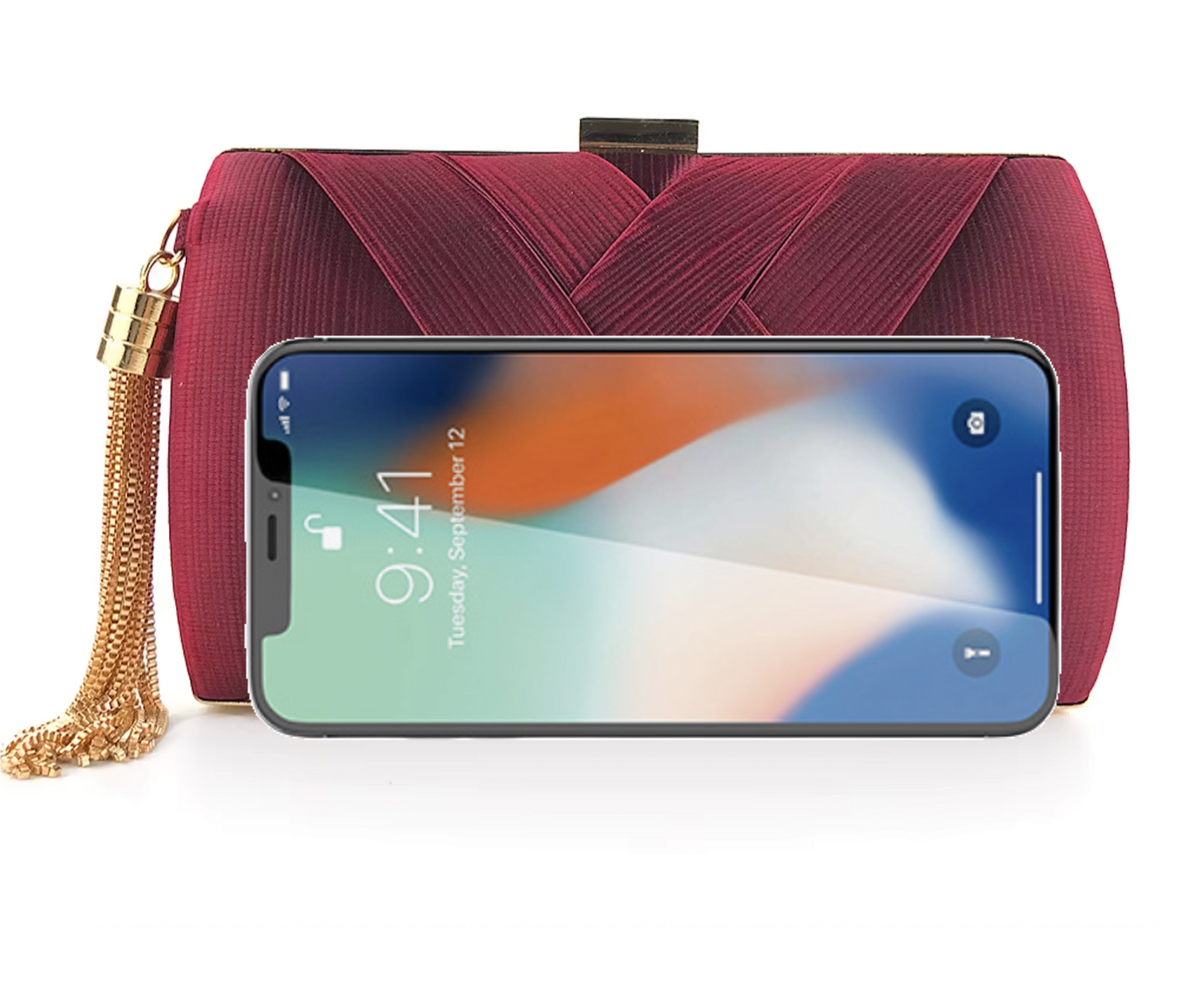 Hard Shell Evening Party Solid Color Bags for Women Satin Purses Wedding Bag 11001