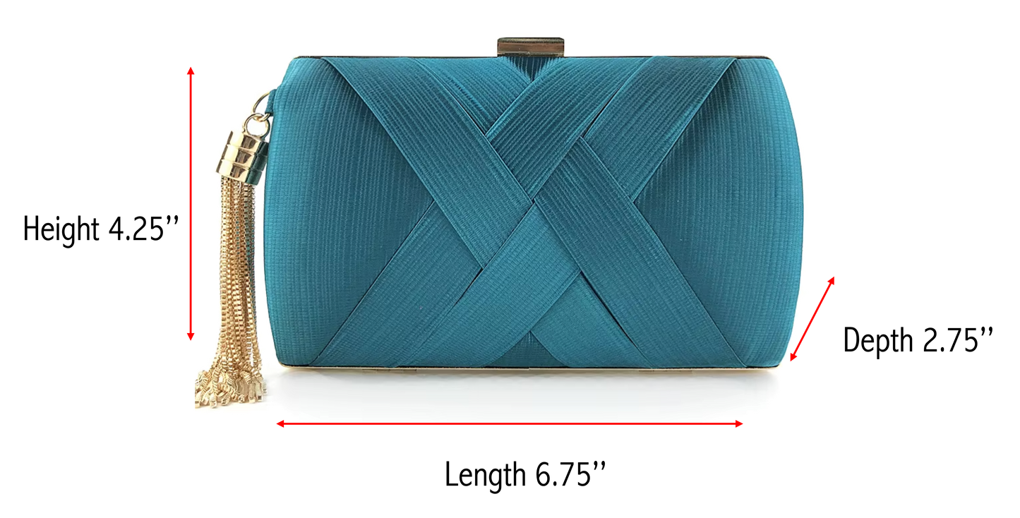 Hard Shell Evening Party Solid Color Bags for Women Satin Purses Wedding Bag 11001