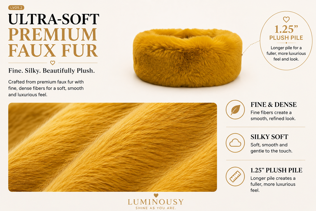 Winter Super Soft Faux Rabbit Fur Light Weight Headband