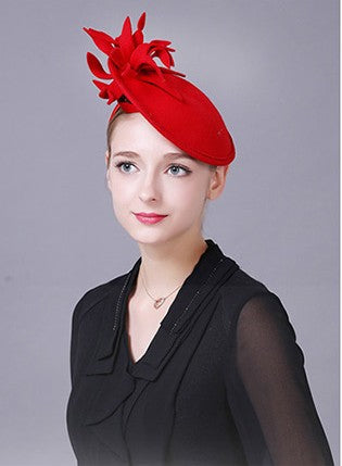 Women's 100% Wool Fascinator Royal Tea Party Fashion Hat
