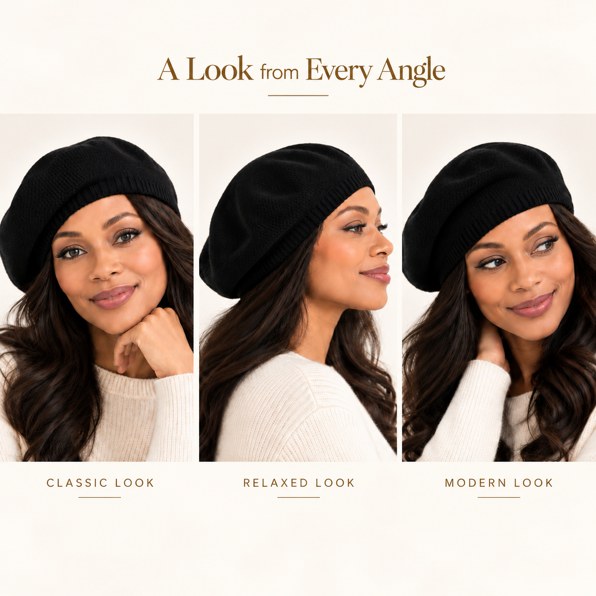 Unisex 100% Cashmere Beret French Style Hat L001