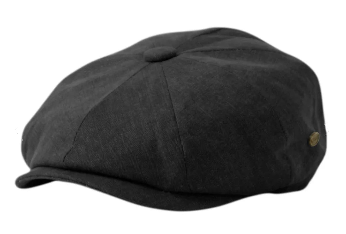 Men's Herringbone Cotton Twill Newsboy Hats Spring Fall L7081