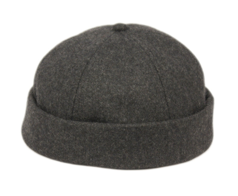 Men's Wool Cuff Short Skull Cap Beanie