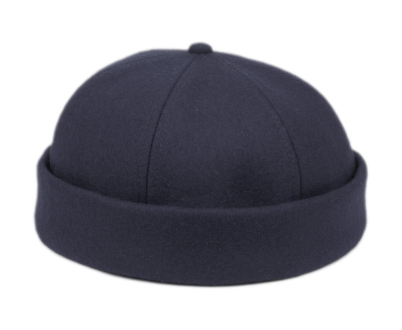 Men's Wool Cuff Short Skull Cap Beanie