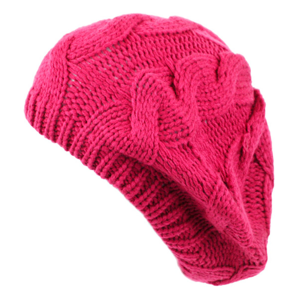 Women's Classic Crochet Knitted Beret L1709