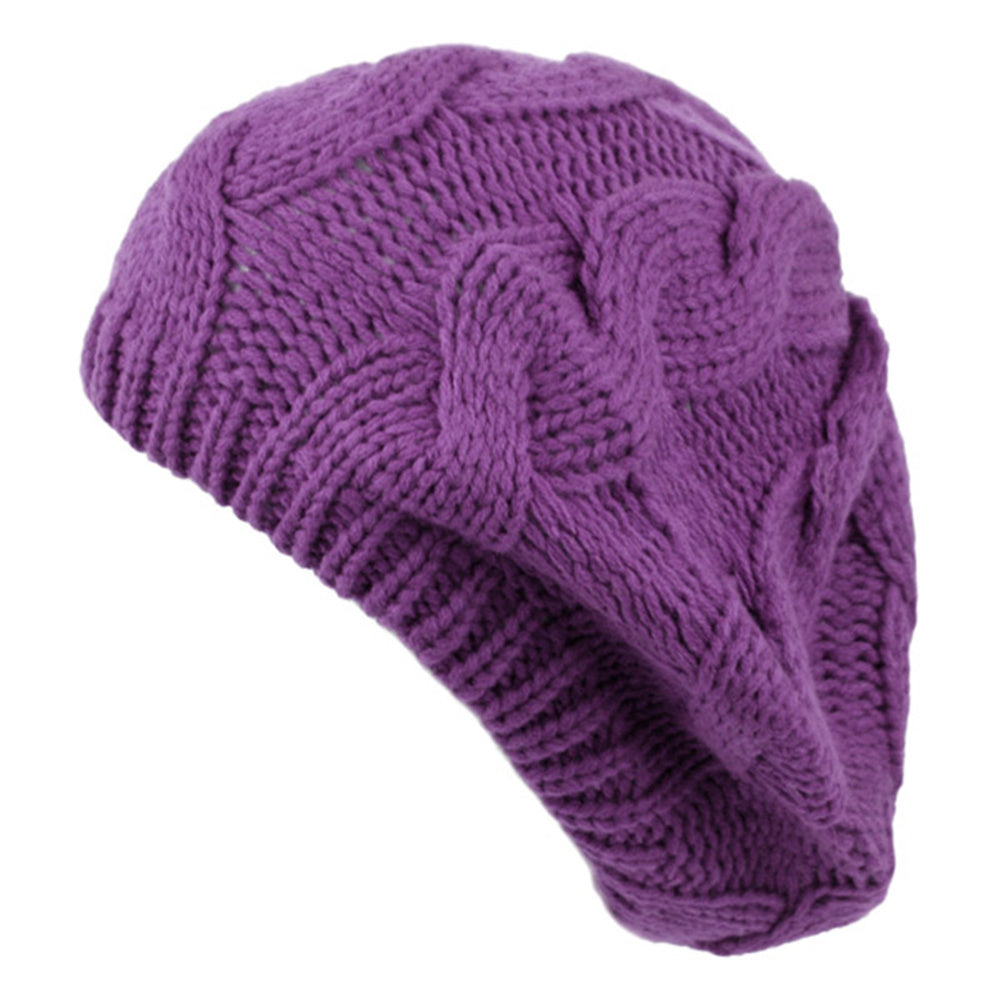 Women's Classic Crochet Knitted Beret L1709
