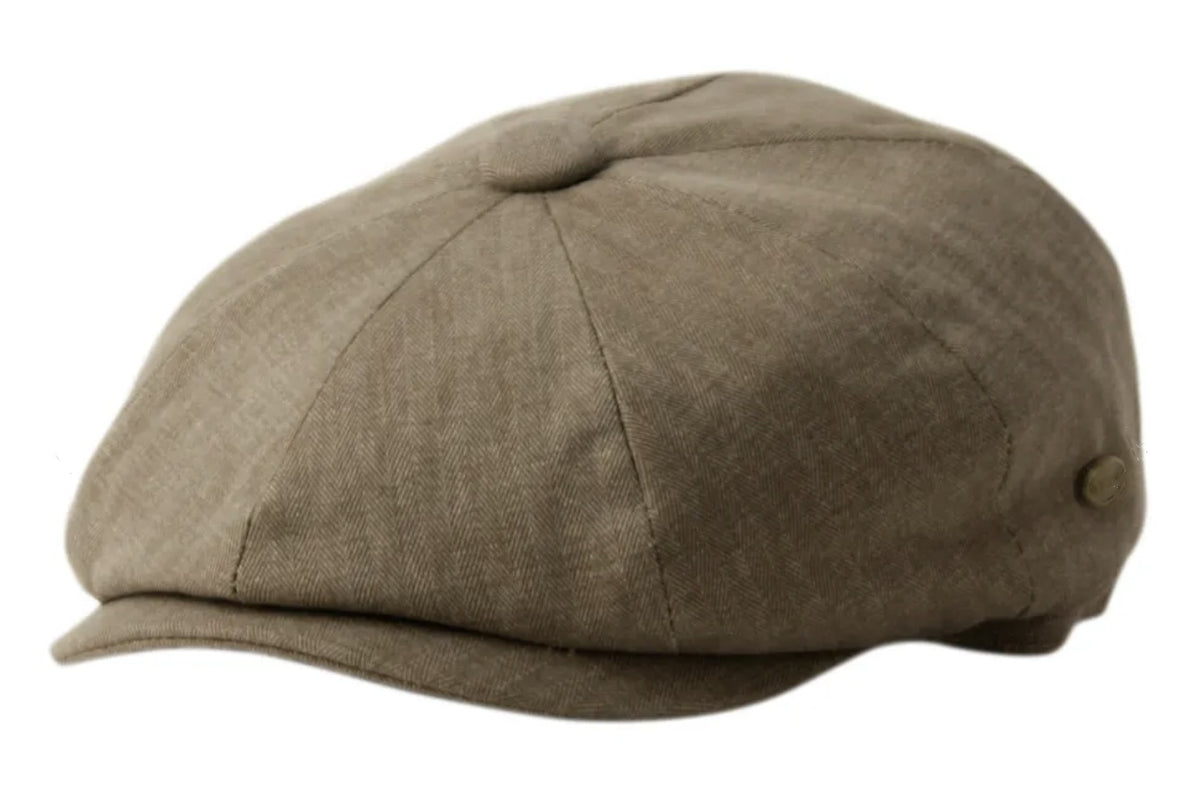 Men's Herringbone Cotton Twill Newsboy Hats Spring Fall L7081