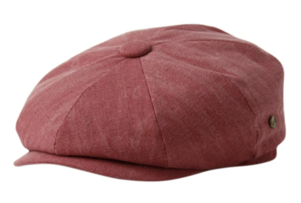 Men's Herringbone Cotton Twill Newsboy Hats Spring Fall L7081