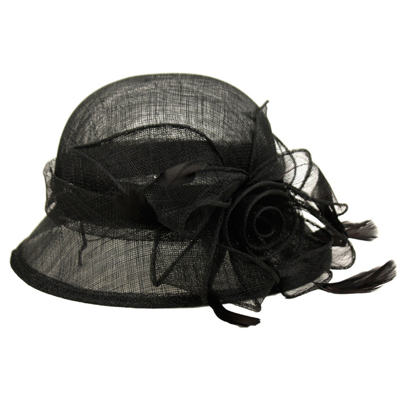 Women's Small Brim Sinamay Dress Hat with adjustable drawstring